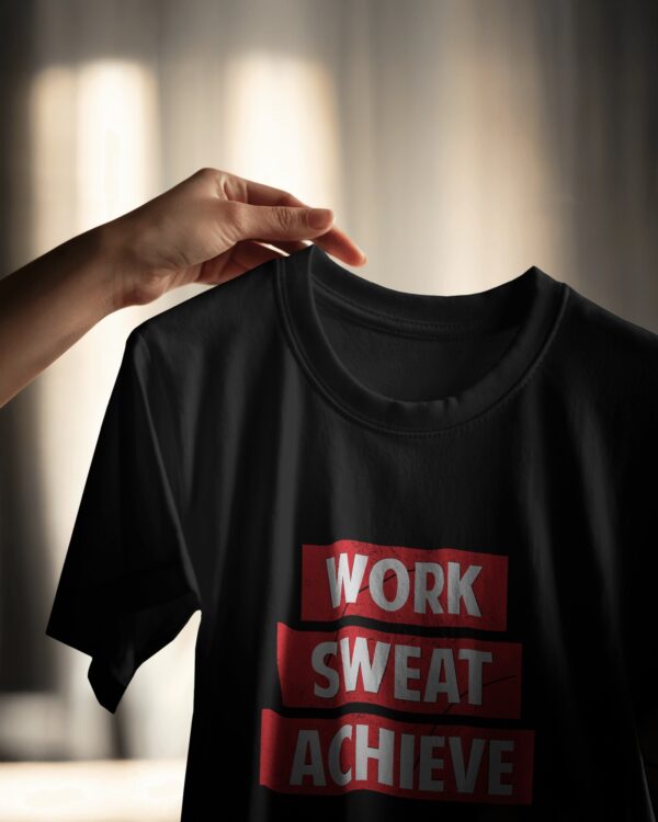 Work Sweat Achieve (Black) - Image 4